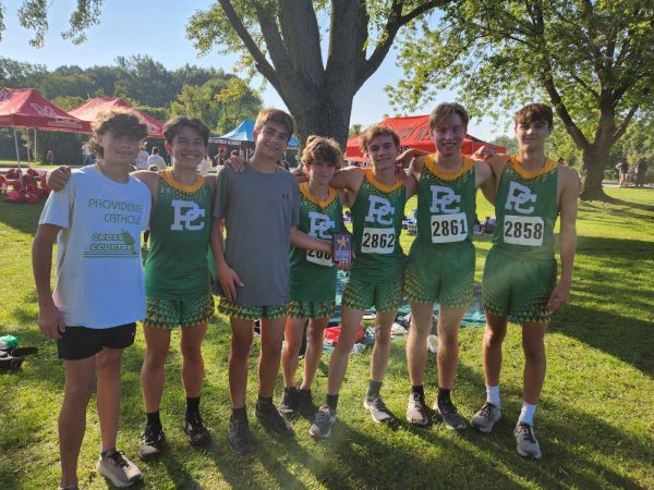 JV boys cross-country team celebrates a 3rd place finish!